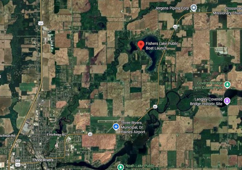 Fishers Lake (Fisher Lake, Fishers Lake) - Aerial Map (newer photo)